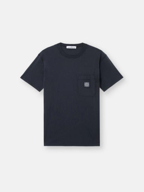 Stone Island 2100219 ORGANIC COTTON JERSEY 'FISSATO' EFFECT
