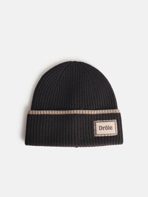 Drôle de Monsieur 'LE BONNET LAINE' BROWN MERINO WOOL BEANIE