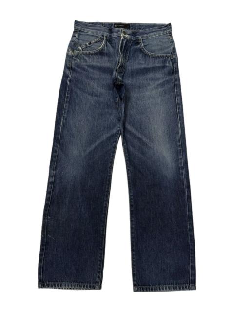 Other Designers VINTAGE EDWIN FUNCTION BLUE DISTRESSED DENIM JEANS