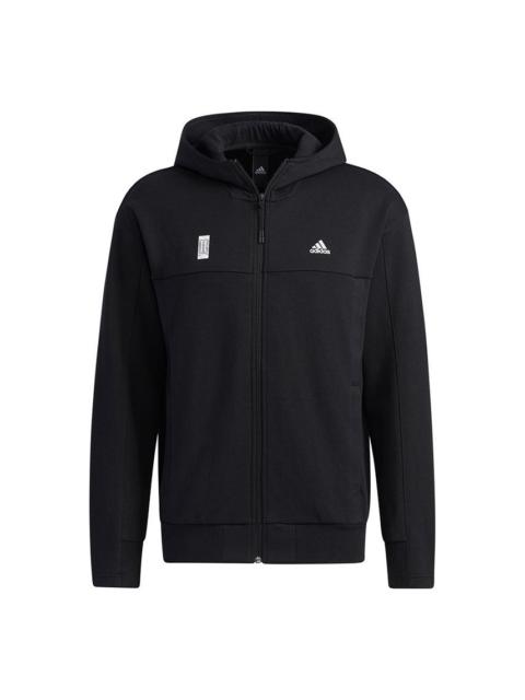adidas adidas Wj Htt Series Athleisure Casual Sports Hooded Jacket Black GP0909