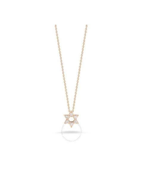 Other Designers Roberto Coin 18K Rose Gold Tiny Treasures Diamond Star Of David Necklace - 001610Axchx0