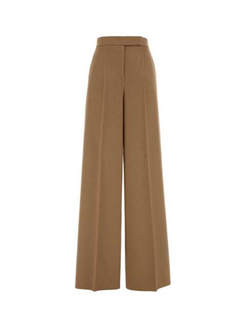 Max Mara Max Mara Women Camel Flannel Filato Wide-Leg Pant