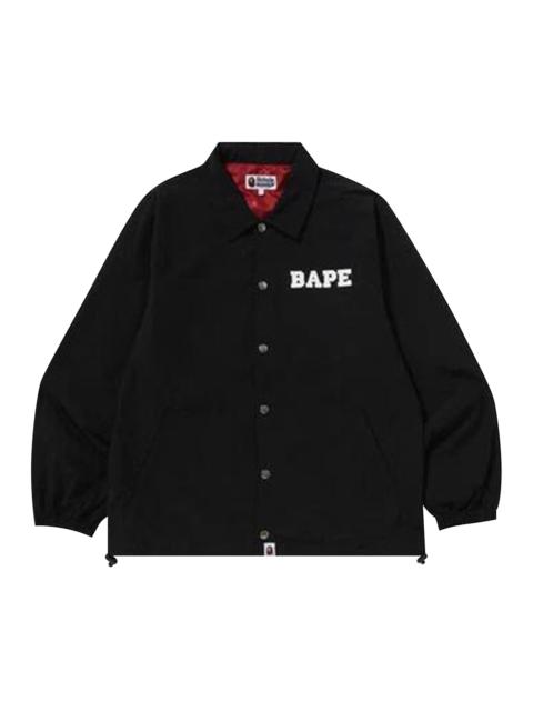 A BATHING APE® BAPE College Coach Jacket 'Black'
