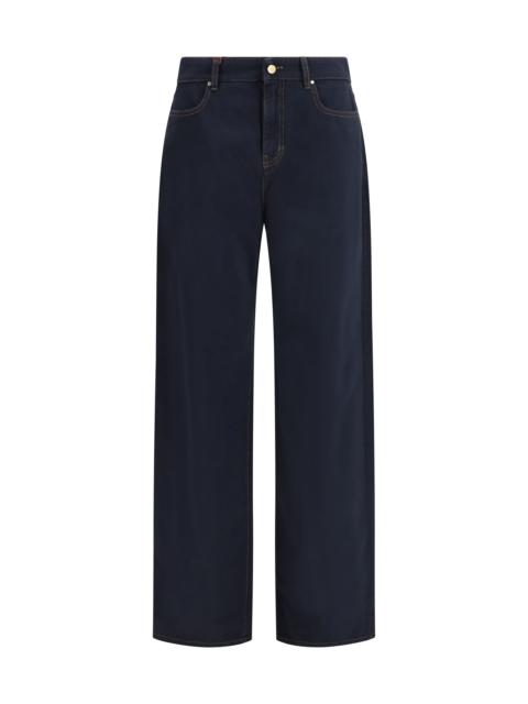 Max Mara Studio Max Mara Studio Baggy Pants In Pure Cotton Satin
