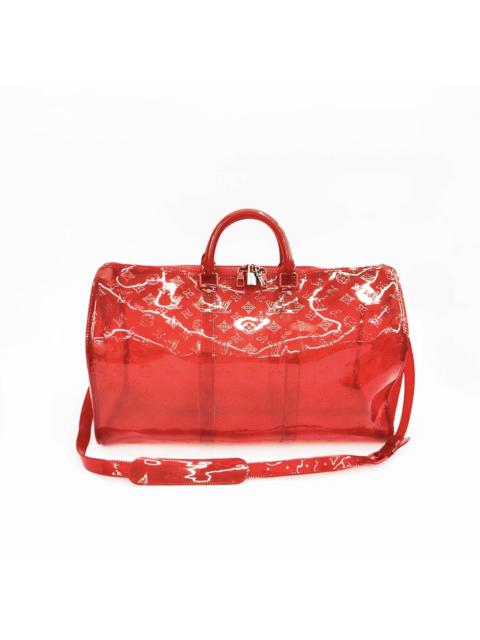 Louis Vuitton PVC keepall Bandouliere 50 red