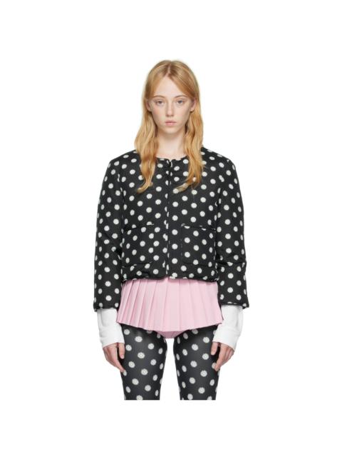 pushBUTTON Black Daisy Dot Down Jacket