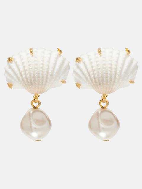 Jennifer Behr Isola faux-pearl drop earrings