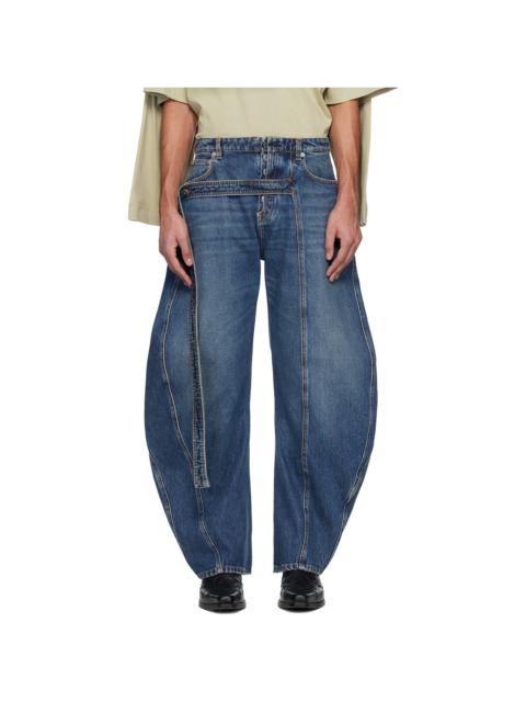 Jean Paul Gaultier Blue 'The Denim Strap' Jeans