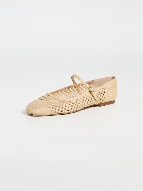 VERONICA BEARD Ellie Raffia Ballet Flats
