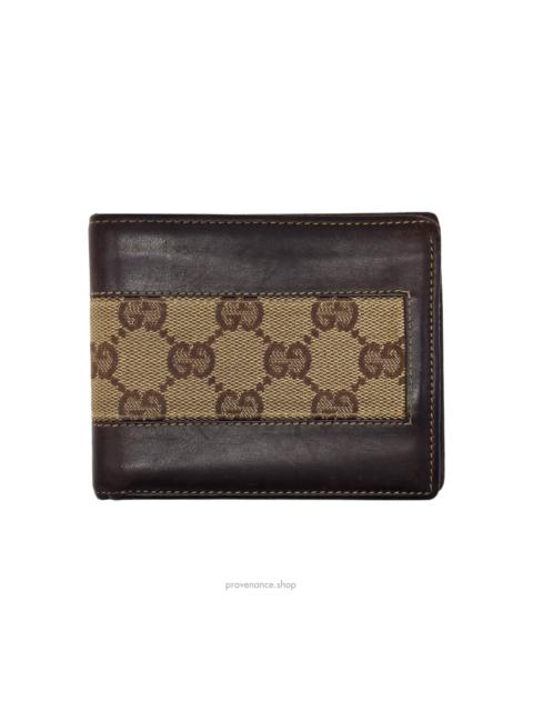 GUCCI GG Canvas Leather Bifold Wallet