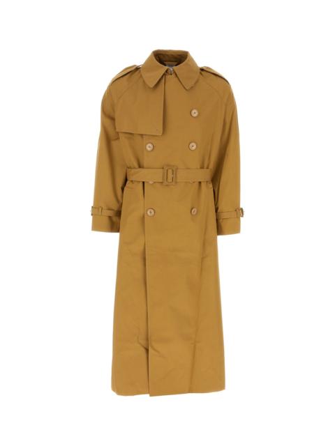 VETEMENTS Camel cotton oversize trench coat