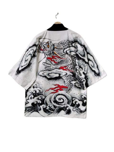 Other Designers Vintage - Limited🔥Silk Kimono Japan Dragon Over Print Style