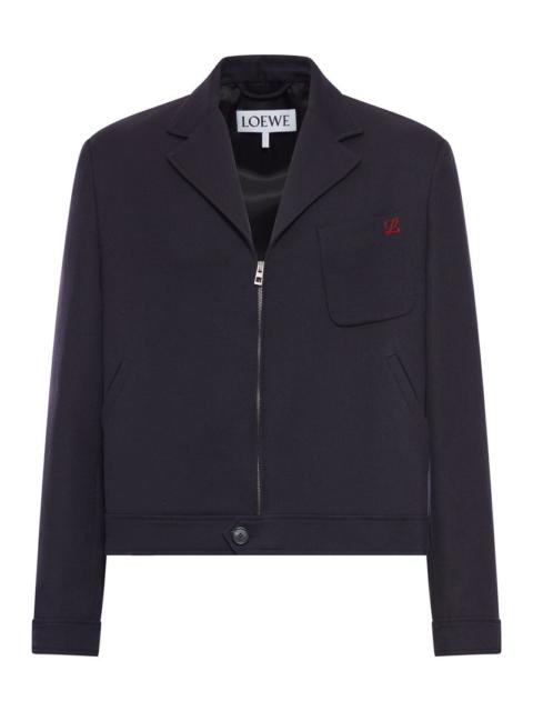 Loewe Loewe Men Wool Zip-Up Jacket
