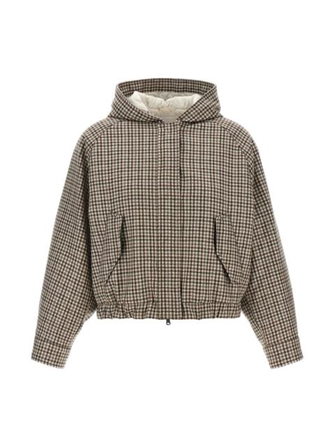 Brunello Cucinelli Brunello Cucinelli Women 'Shiny Zipper Pull' Check Jacket