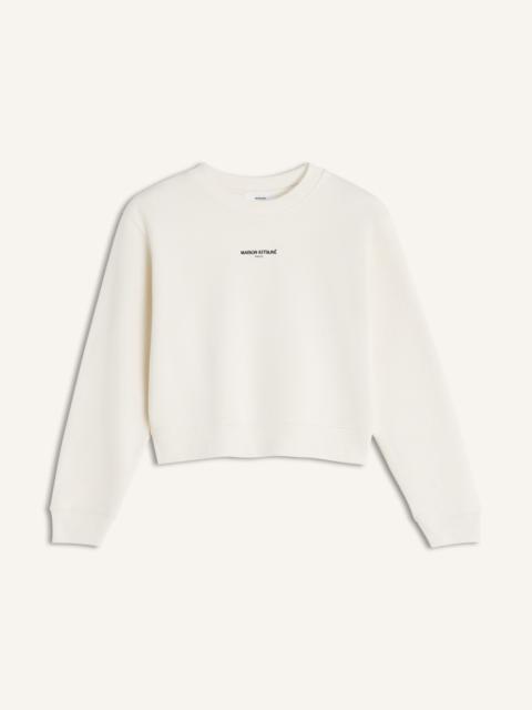 Maison Kitsuné MAISON KITSUNE PARIS CROPPED SWEATSHIRT