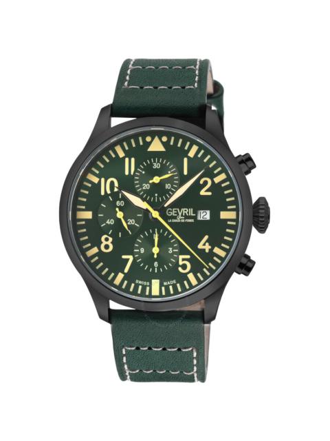 Other Designers Gevril Vaughn Chronograph Automatic ETA 7750 Green Dial Men's Watch 47104-1