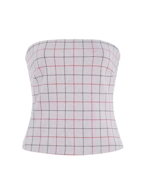 ROSETTA GETTY Jacquard-Knit Bandeau multi