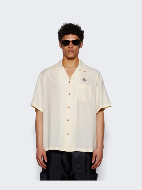 Moncler X Mercedes-benz By Nigo Satin Short Sleeve Shirt Cream
