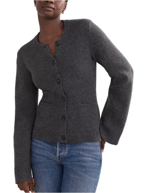 Jenni Kayne Cooper Wool Blend Crewneck Cardigan Sweater