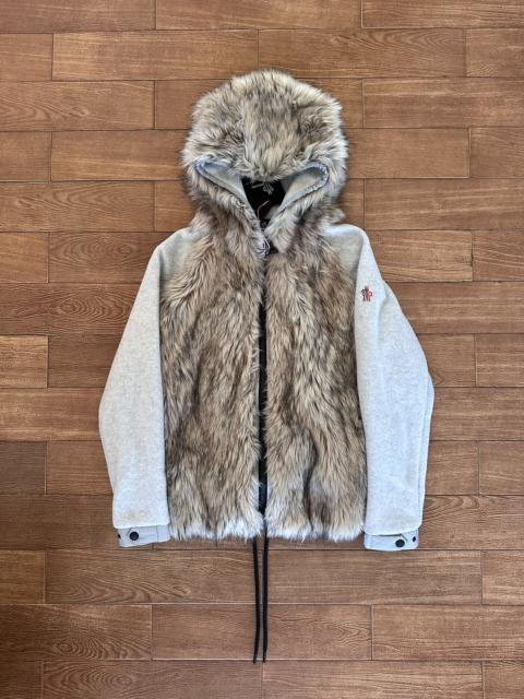 Moncler Moncler 2022 Maglia Cardigan Fur Jacket, wool and fur patchwork jacket
