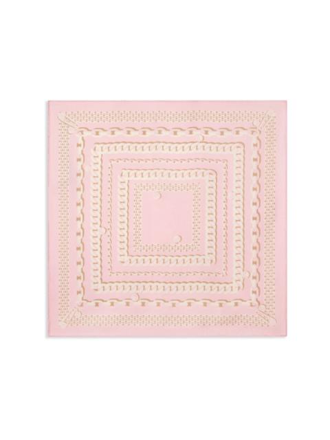 chain link-print foulard