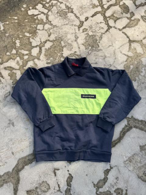 Supreme Supreme Polo Crewneck FW17 Blue Large
