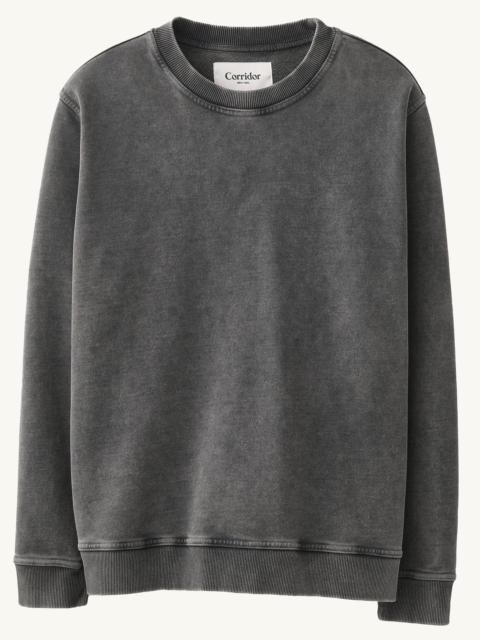 Corridor FRENCH TERRY CREWNECK - WASHED BLACK