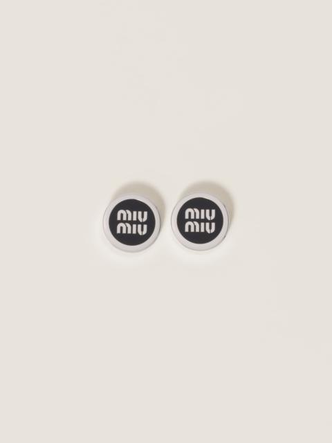 Miu Miu Enameled metal earrings
