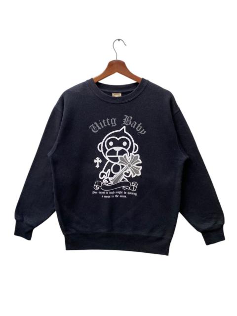 Japanese Brand Uittg Baby Sweatshirt Cross Pullover Jumper