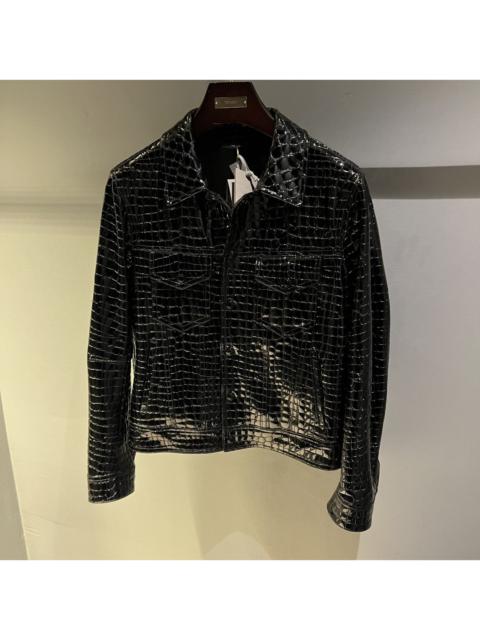 TOM FORD Tom Ford Croc Leather Trucker Jacket