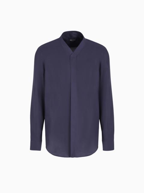GIORGIO ARMANI Giorgio's regular-fit silk twill shirt