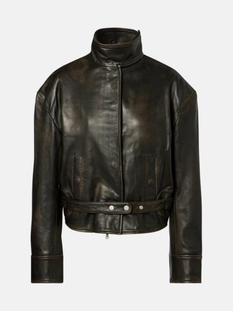 CHRISTOPHER ESBER Burnished Eddie leather bomber jacket