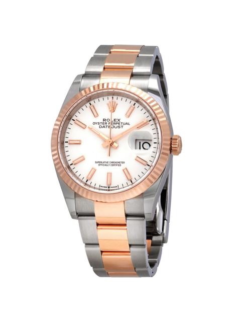 ROLEX Rolex Datejust 36 Automatic White Dial Men's Steel and 18kt Everose Gold Oyster Watch 126231WSO