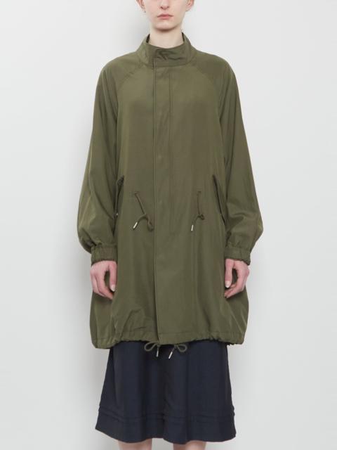 visvim Six-Five Fishtail Silk Wool Parka — Olive
