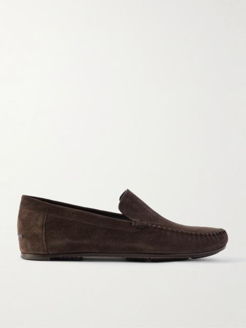 Manolo Blahnik Suede Driving Shoes Dark brown