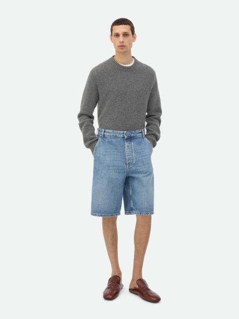 Bottega Veneta Vintage Indigo Cargo Denim Shorts