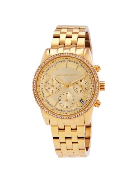 MICHAEL KORS Michael Kors Mini Bryant Chronograph Quartz Gold Dial Ladies Watch MK7530