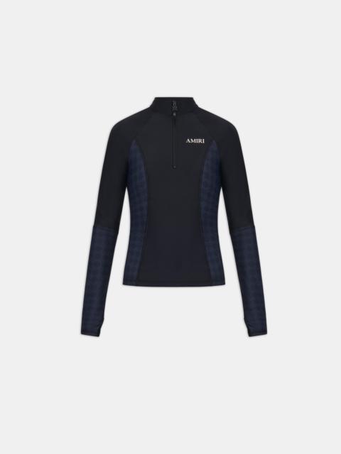 AMIRI WOMEN'S MA QUAD LONG SLEEVE ZIP TOP