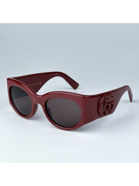 GUCCI NEW Gucci GG1544S 002 Burgundy Brown Unisex Oval Sunglasses GG 1544S