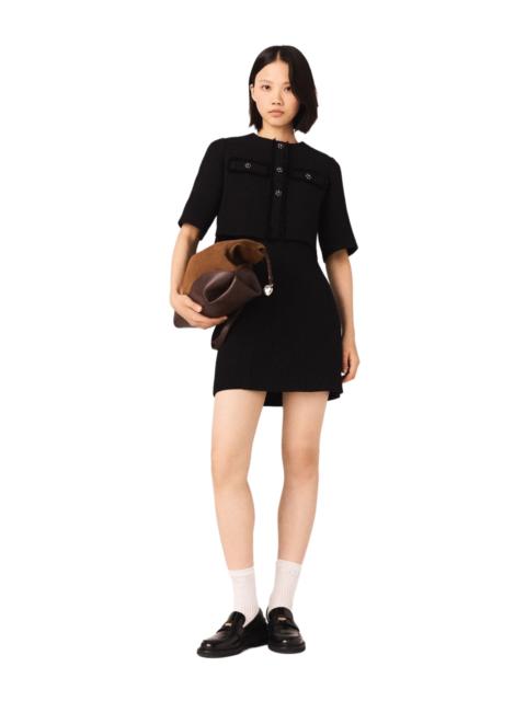 maje maje 2-in-1 shiny tweed dress in Black at Nordstrom