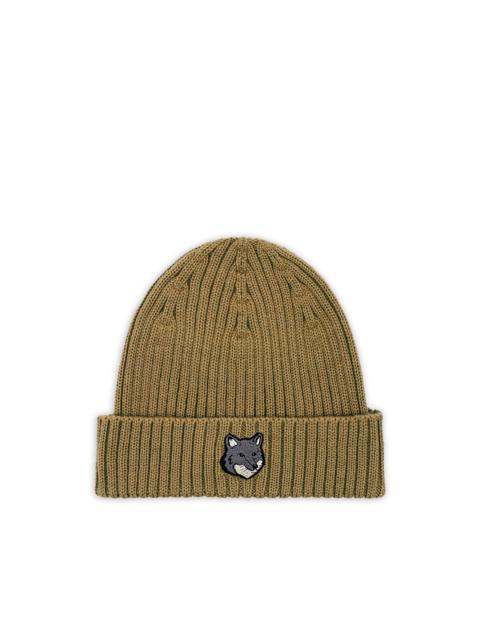 Maison Kitsuné fox-head ribbed beanie