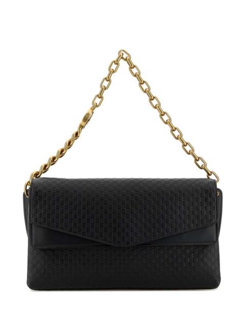 GUCCI Gucci Women Black Leather Large Shoulder Bag