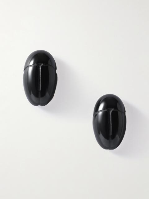 Sophie Buhai Scarab Silver Onyx Earrings