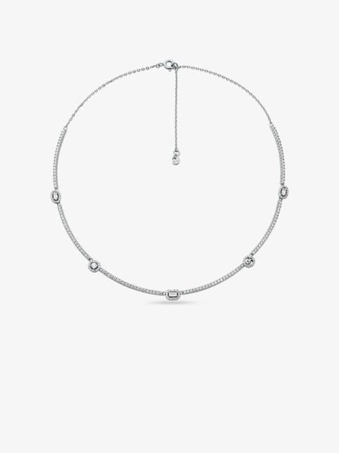 MICHAEL KORS Pavé Precious Metal-Plated Sterling Silver Necklace