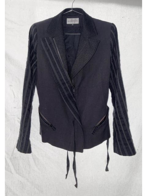Ann Demeulemeester Ann Demeulemeester 97SS White Label Openwork Striped Lace-Up Jacket
