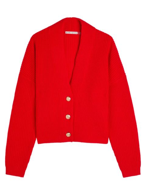 Alice + Olivia Alice + Olivia Holden Ribbed Wool-blend Cardigan