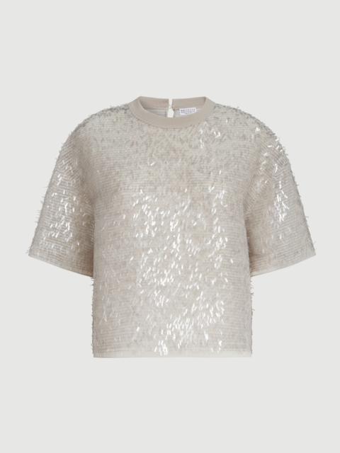 Brunello Cucinelli Brunello Cucinelli Short Sleeves T-shirt In Silk Crispy