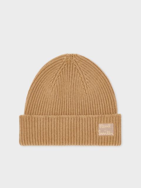 Paul Smith Tan Cashmere-Blend Beanie
