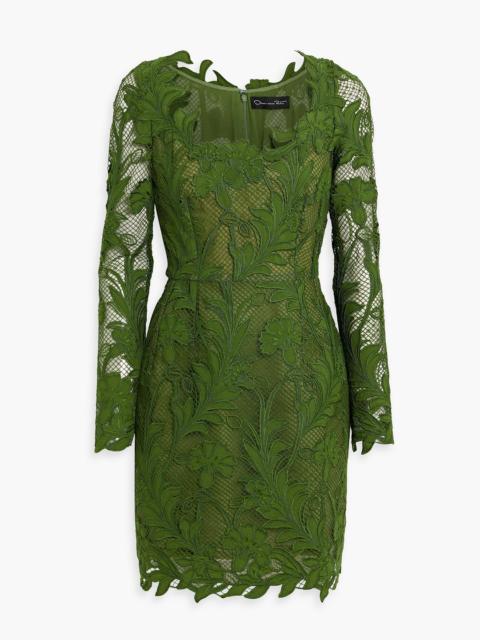 Oscar de la Renta Guipure lace mini dress