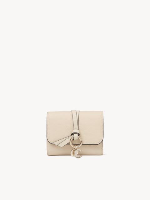 Chloé SMALL ALPHABET TRIFOLD IN GRAINED & SHINY LEATHER
